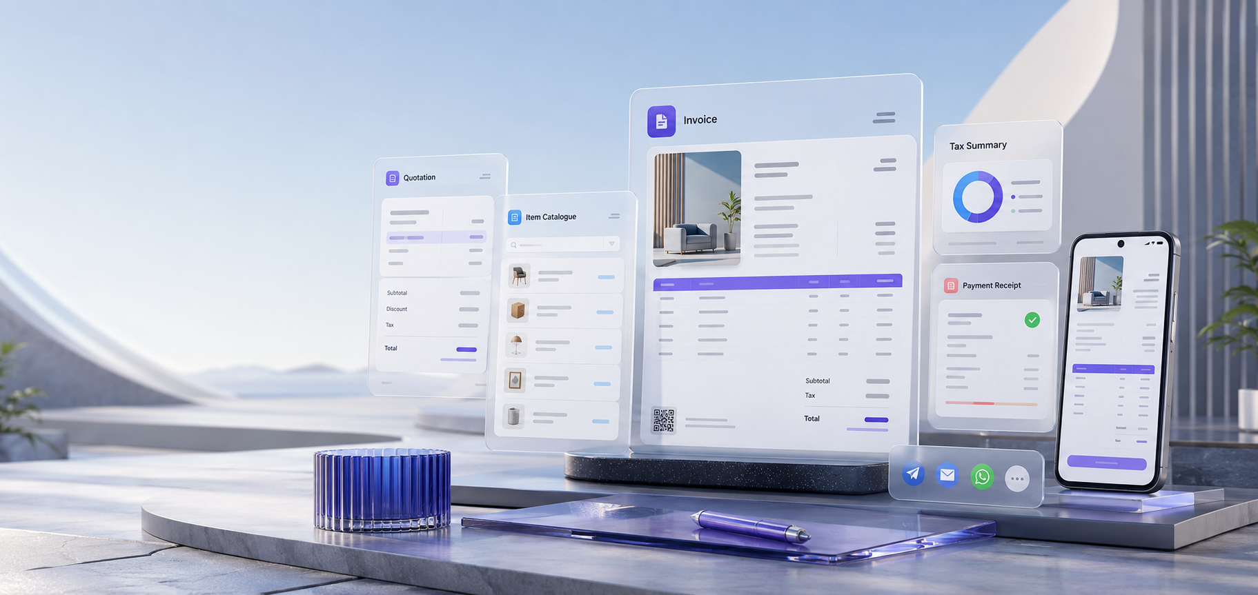 LIPIK Invoice product interface concept